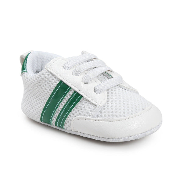 Infant Mocassins Green and White