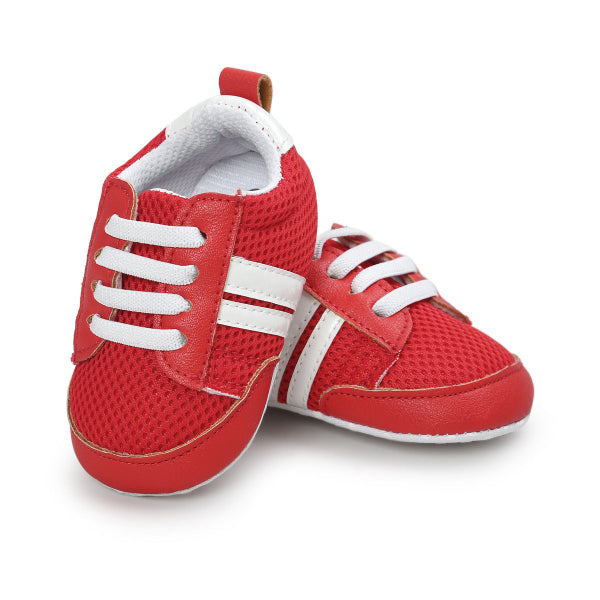Infant Mocassins Red and White