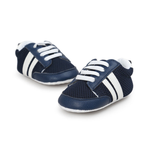 Infant Mocassins Blue and White
