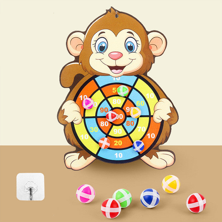 Cartoon Sticky Ball Dart Board for Kids