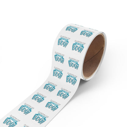 Surprise, It's a Boy! Round Sticker Rolls