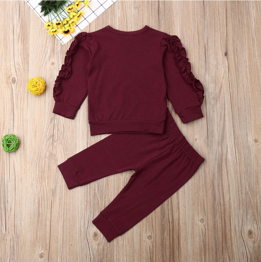 Infant Ruffle Outfit-2 Pcs Set