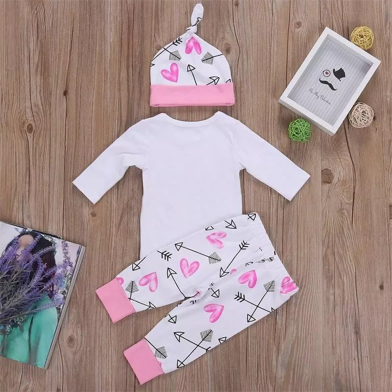 Adorable 4-Piece Newborn Baby Girl Outfit Set
