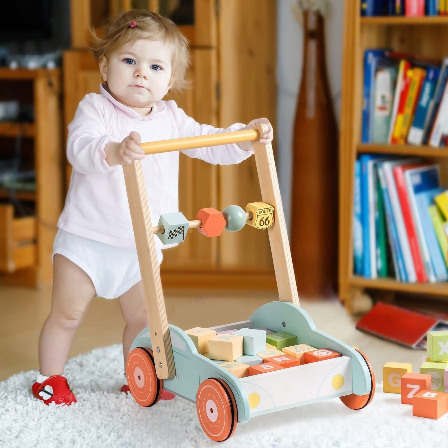 ROBUD Wooden Walker- Your Baby's First Steps Companion