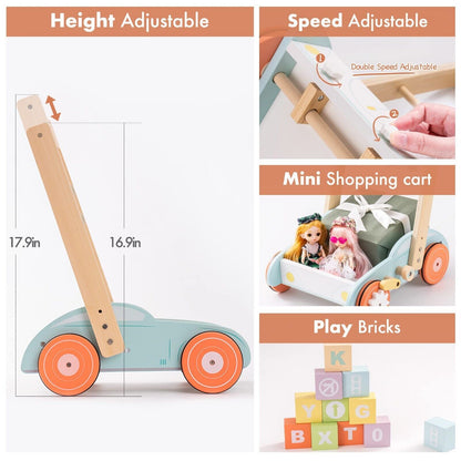 ROBUD Wooden Walker- Your Baby's First Steps Companion